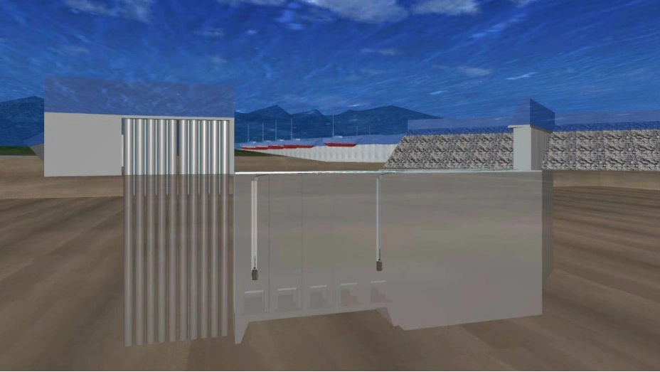 Image photography: Self-powered movable seawall