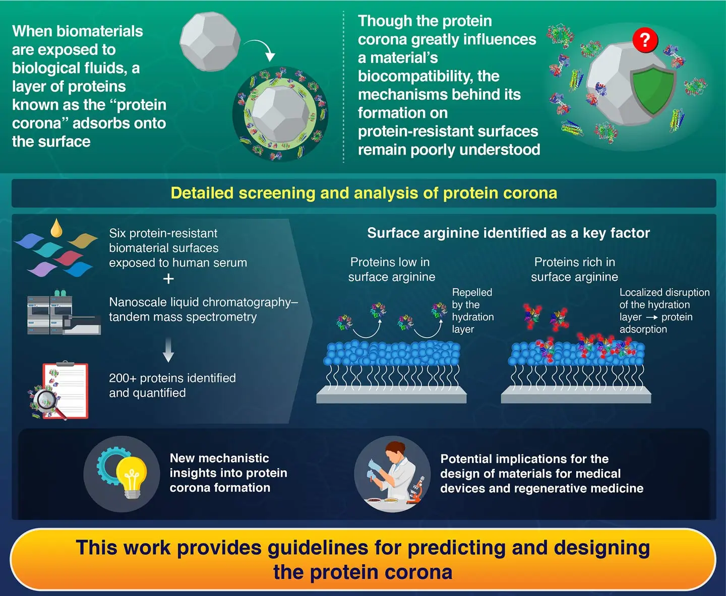 Chaotropic Surface Arginine Correlates With Protein Corona Formation on Anti-Fouling Biomaterial Surfaces: A Quantitative Proteomics and Protein Structure Study