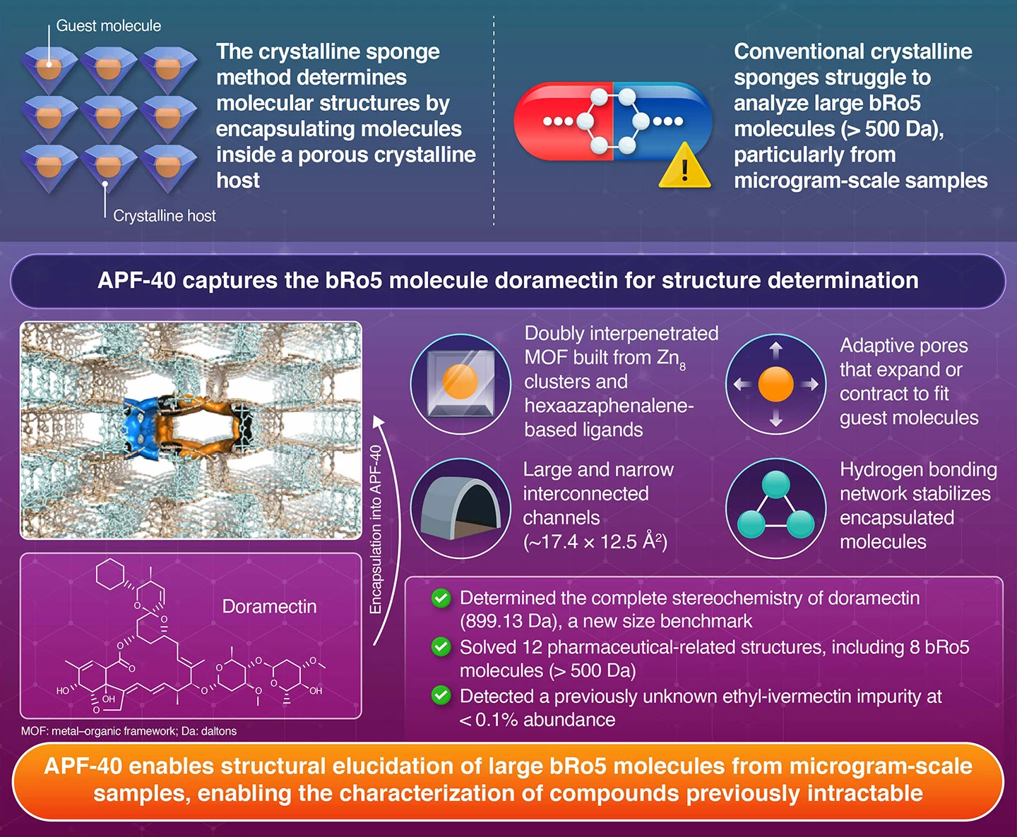 An Adaptable Porous Metal–Organic Framework for Structural Visualization of Beyond Rule of 5 Molecules on the Microgram Scale